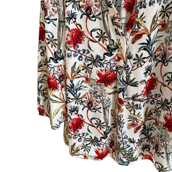 FAITH & Zoe Womens Kamran Split Neck Floral Blouse WOMEN'S Size 1X Feminine - Picture 6 of 11